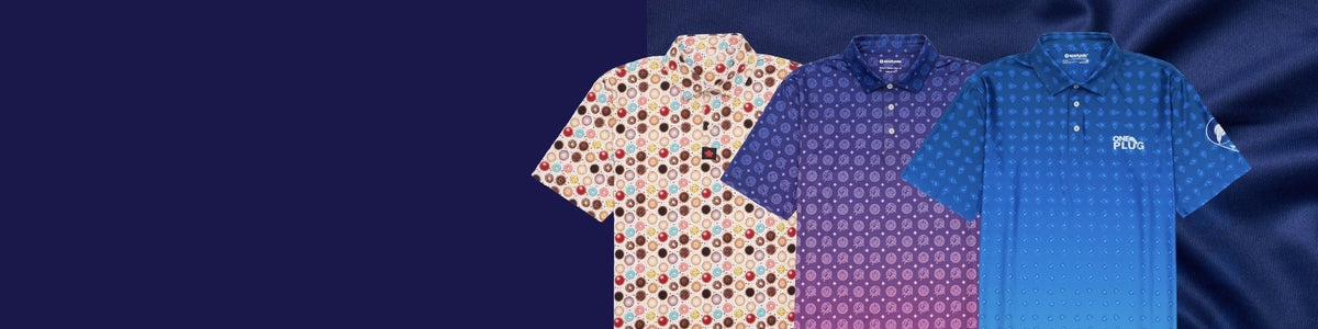 Sparkpolo all-over-print performance polos